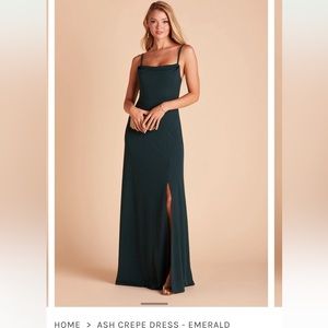 Birdy Grey Ash Emerald Crepe Bridesmaids Dress